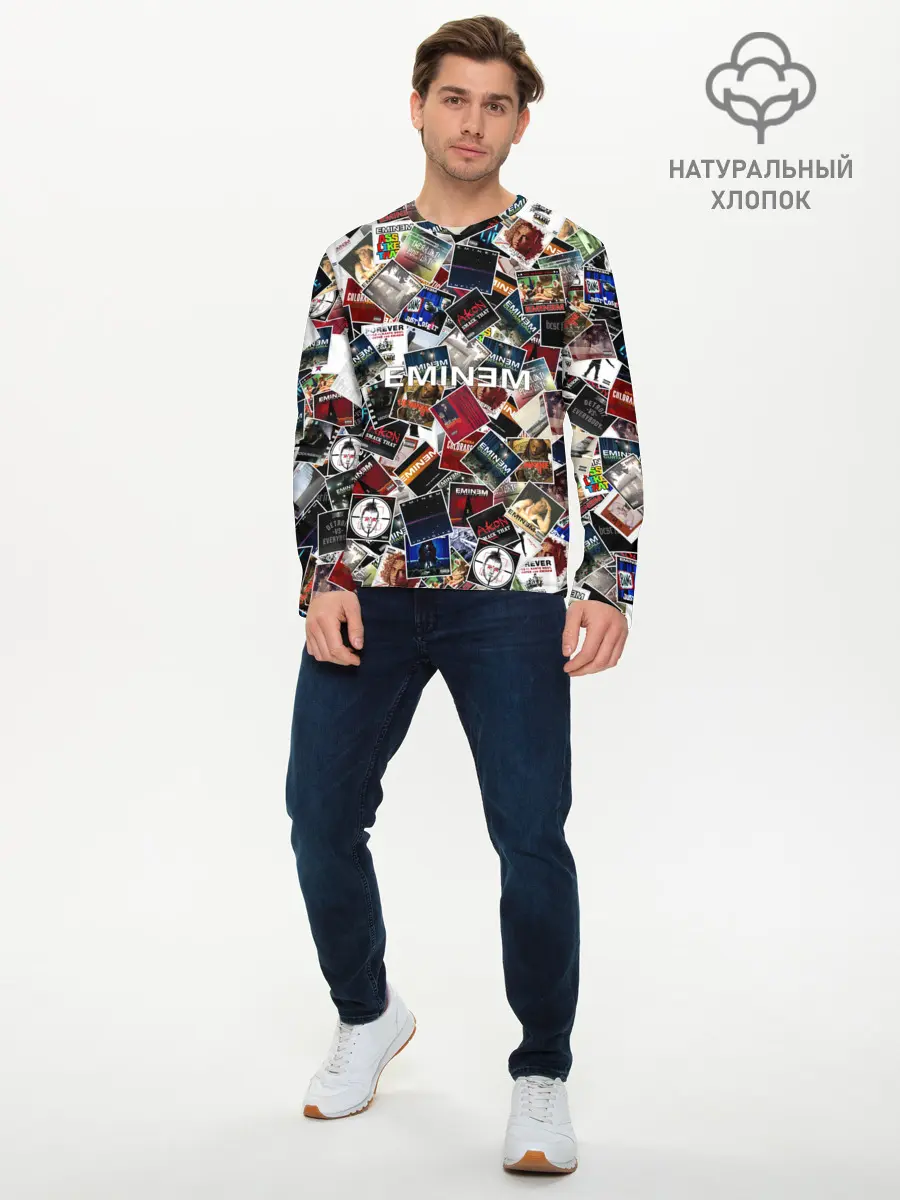 Мужской лонгслив базовый / Дискография EMINEM (P007_P004ooo2047129, P004ooo2047129)
