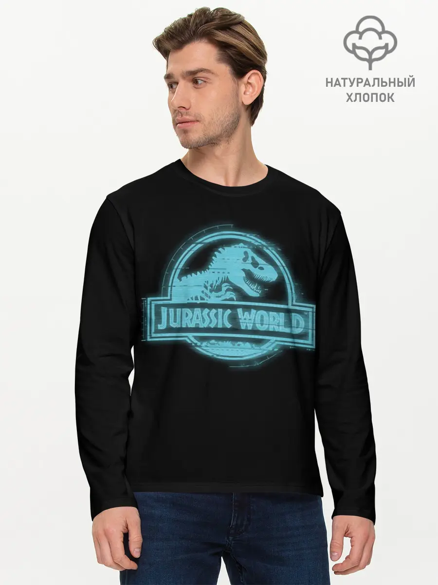 Мужской лонгслив базовый / Jurassic World (P007_P004ooo2047163, P004ooo2047163)