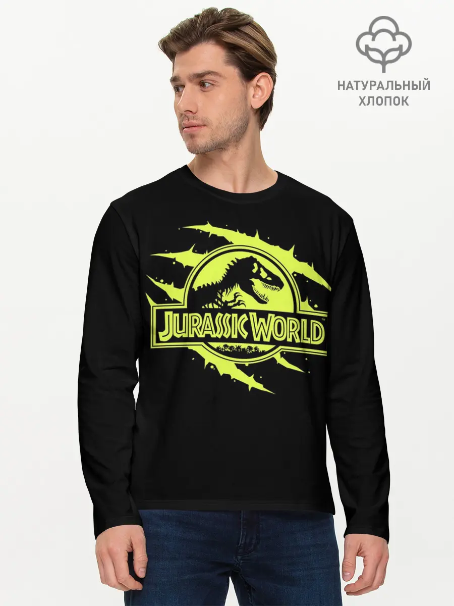 Мужской лонгслив базовый / Jurassic World (P007_P004ooo2047171, P004ooo2047171)