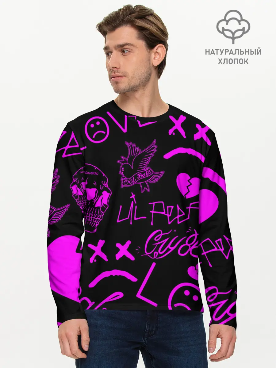 Мужской лонгслив базовый / Lil Peep (P007_P004ooo2047233, P004ooo2047233)