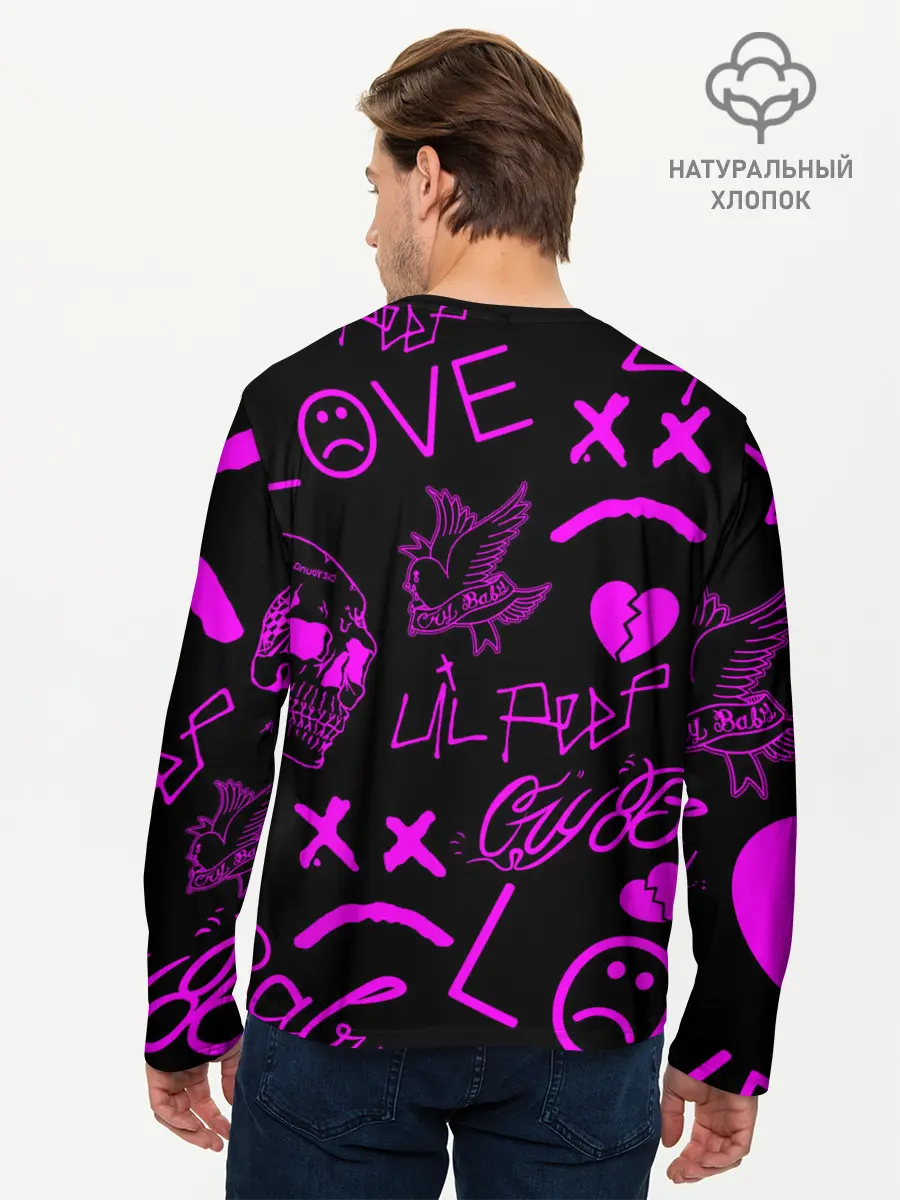 Мужской лонгслив базовый / Lil Peep (P007_P004ooo2047233, P004ooo2047233)