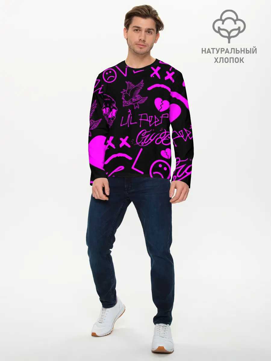 Мужской лонгслив базовый / Lil Peep (P007_P004ooo2047233, P004ooo2047233)