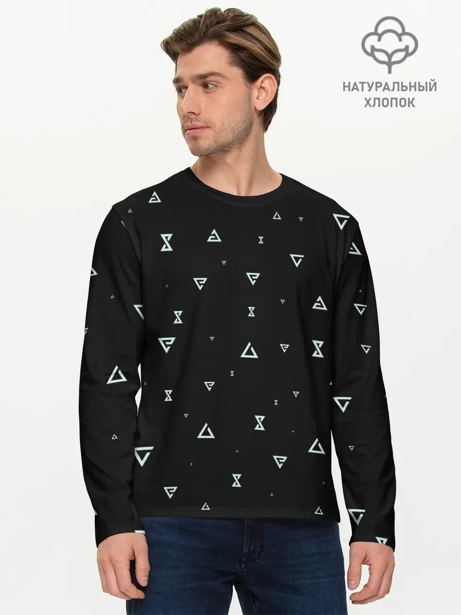 Мужской лонгслив базовый / Witchersigns (P007_P004ooo2047301, P004ooo2047301)