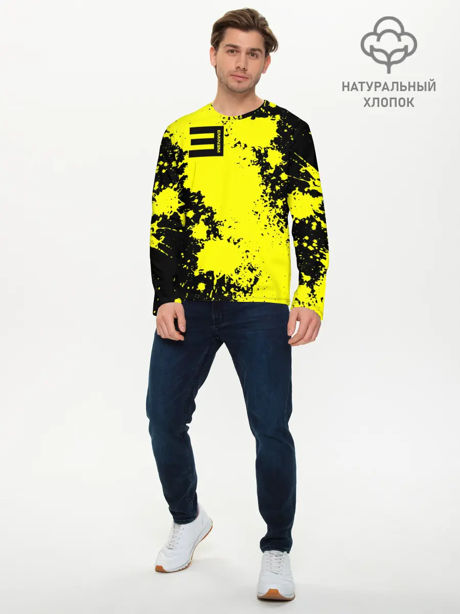 Мужской лонгслив базовый / Eminem (P007_P004ooo2047321, P004ooo2047321)