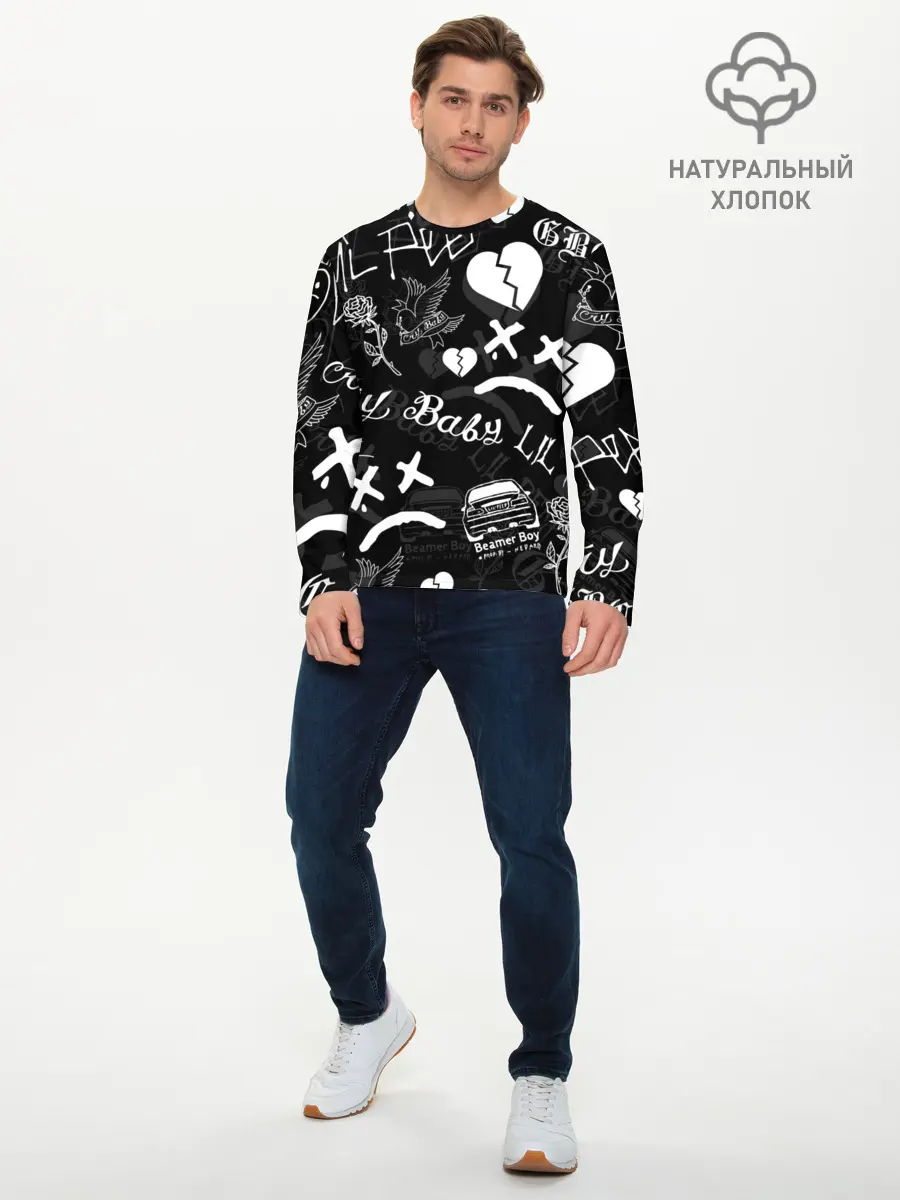 Мужской лонгслив базовый / LIL PEEP (P007_P004ooo2047539, P004ooo2047539)