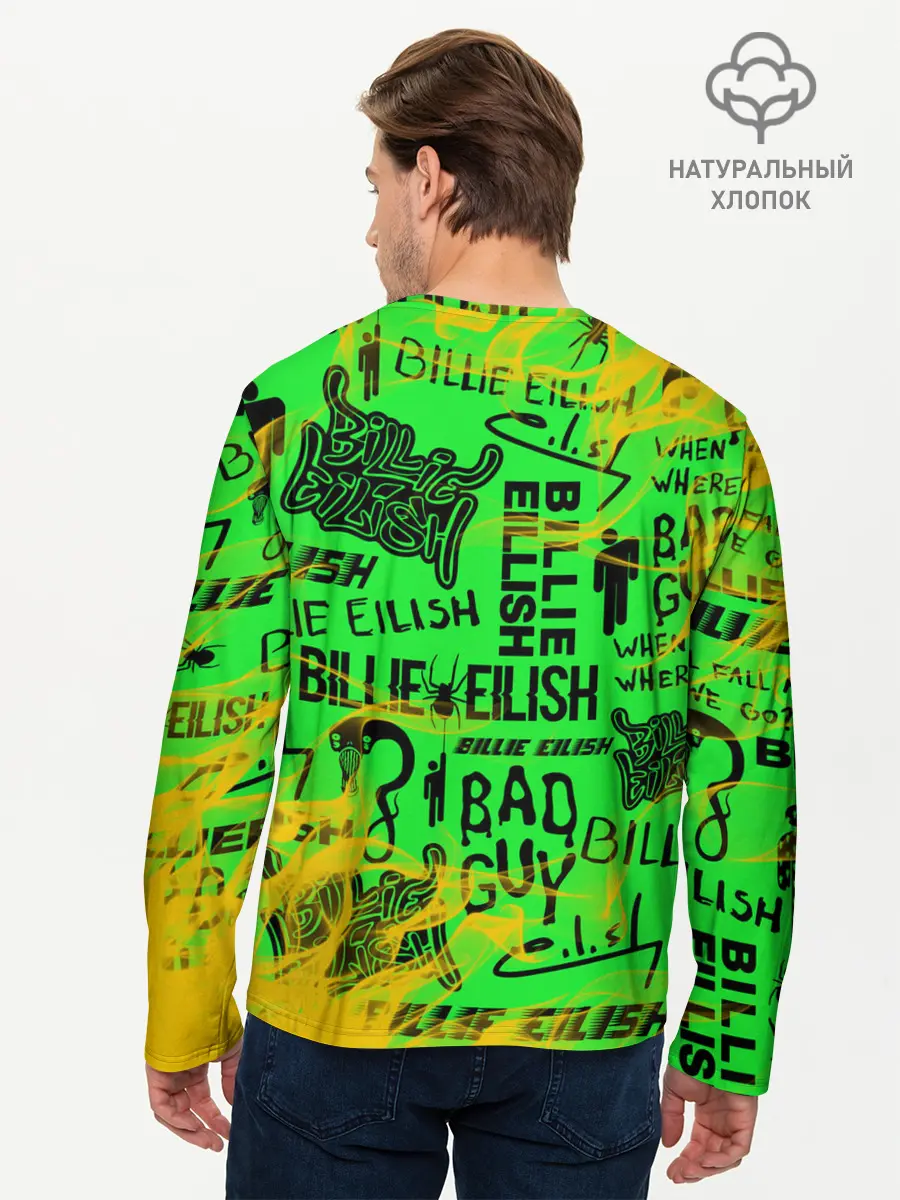 Мужской лонгслив базовый / BILLIE EILISH. (P007_P004ooo2050659, P004ooo2050659)