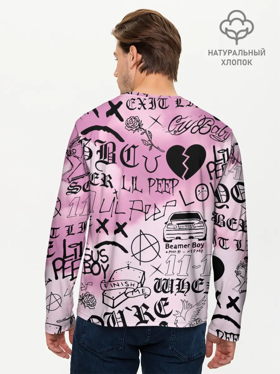 Мужской лонгслив базовый / LIL PEEP. (P007_P004ooo2049943, P004ooo2049943)