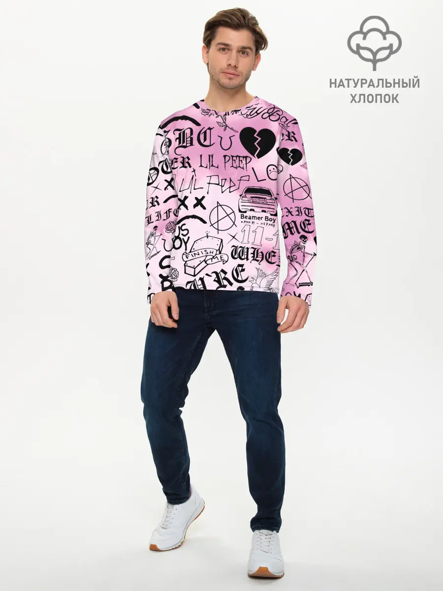 Мужской лонгслив базовый / LIL PEEP. (P007_P004ooo2049943, P004ooo2049943)