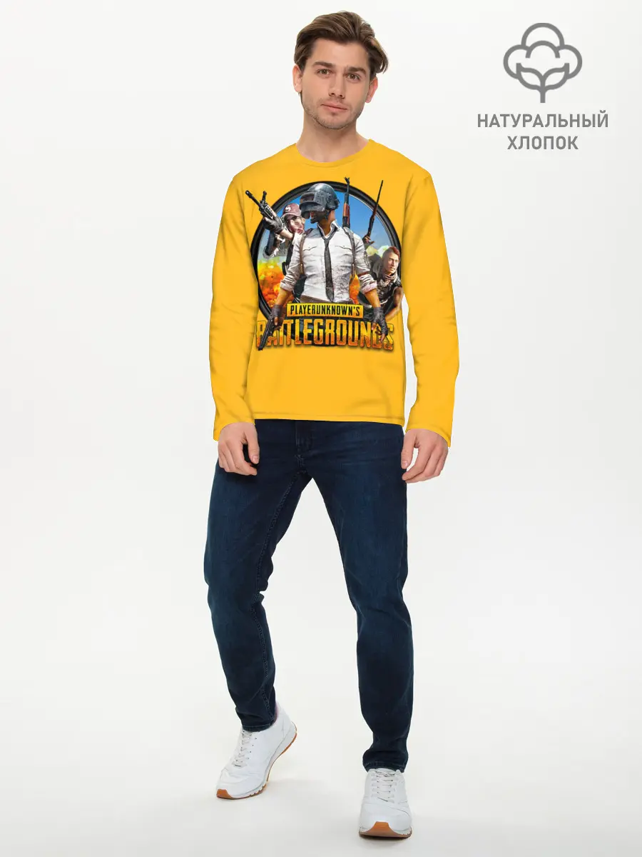 Мужской лонгслив базовый / PUBG (P007_P004ooo2050365, P004ooo2050365)