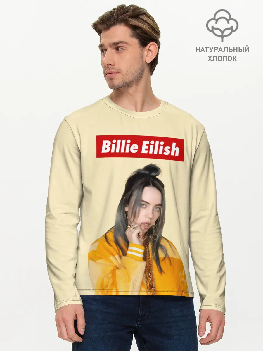 Мужской лонгслив базовый / BILLIE EILISH. (P007_P004ooo2050409, P004ooo2050409)