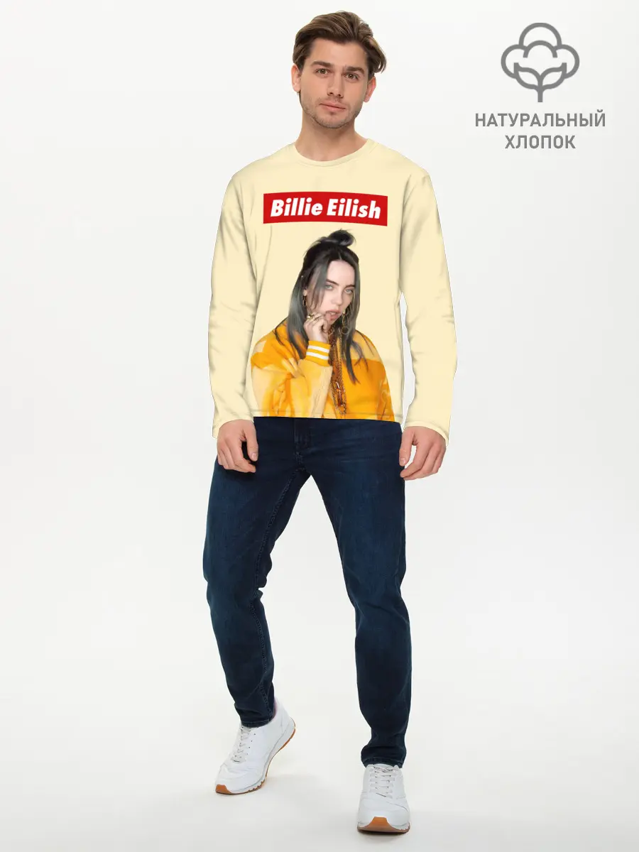 Мужской лонгслив базовый / BILLIE EILISH. (P007_P004ooo2050409, P004ooo2050409)