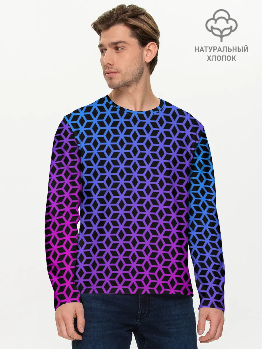 Мужской лонгслив базовый / Geometry (P007_P004ooo2053261, P004ooo2053261)