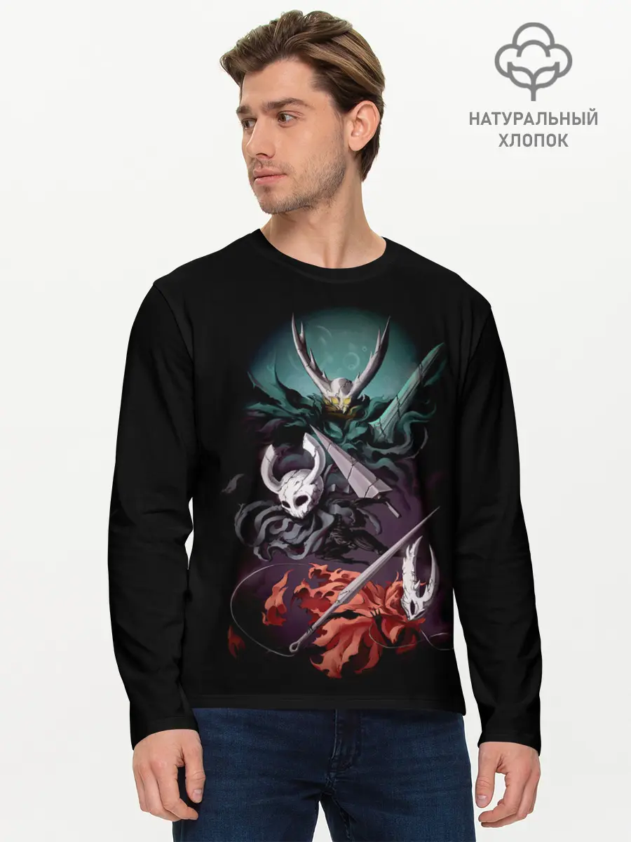 Мужской лонгслив базовый / Hollow Knight (P007_P004ooo2053283, P004ooo2053283)