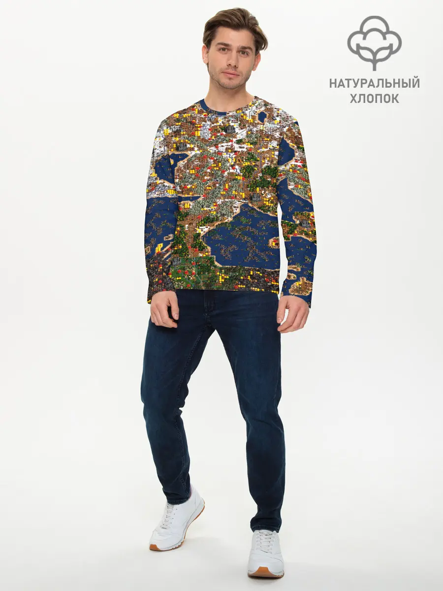 Мужской лонгслив базовый / Герои 3 Карта (P007_P004ooo2052163, P004ooo2052163)