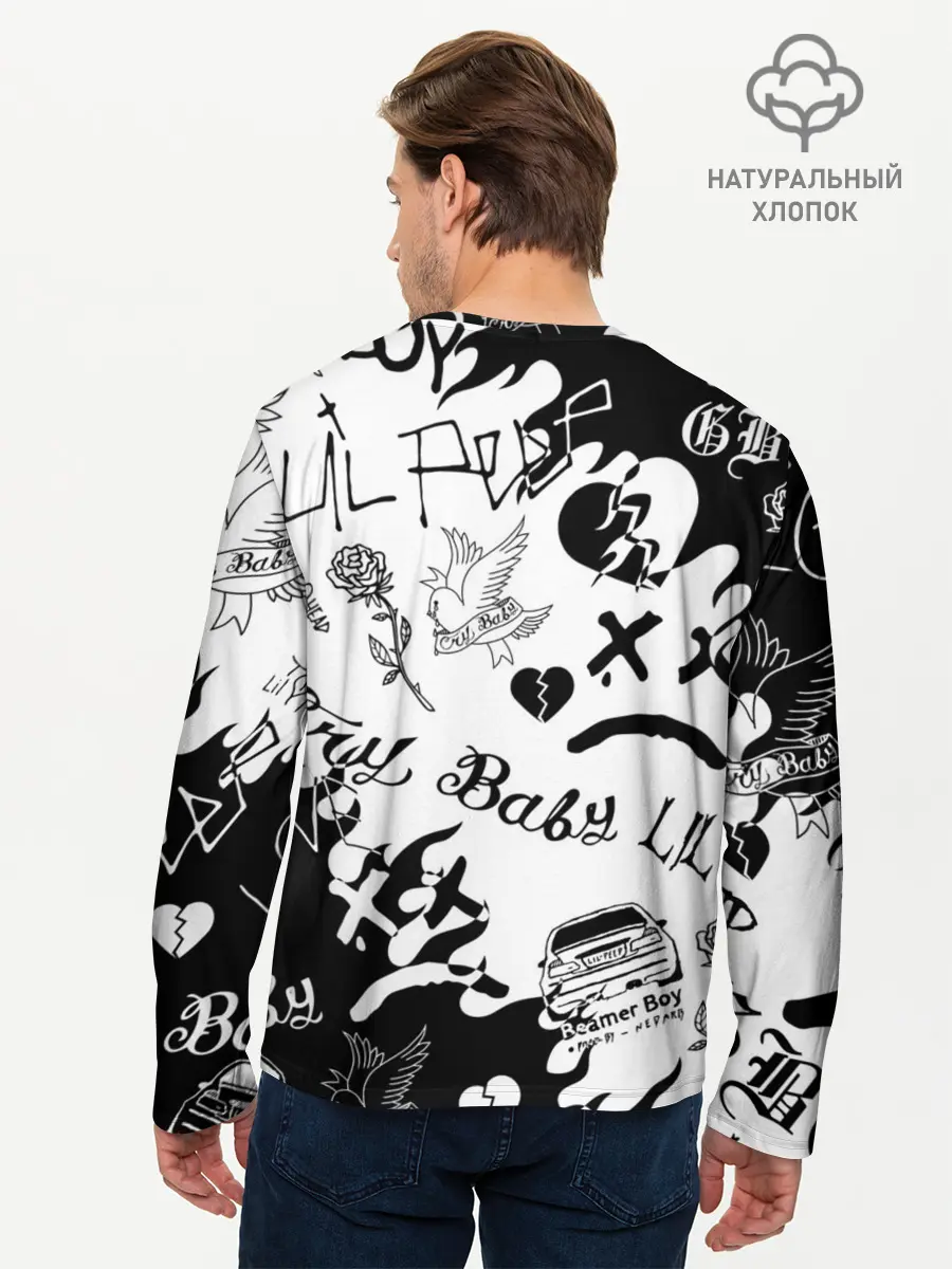 Мужской лонгслив базовый / LIL PEEP | ЛИЛ ПИП (P007_P004ooo2052591, P004ooo2052591)