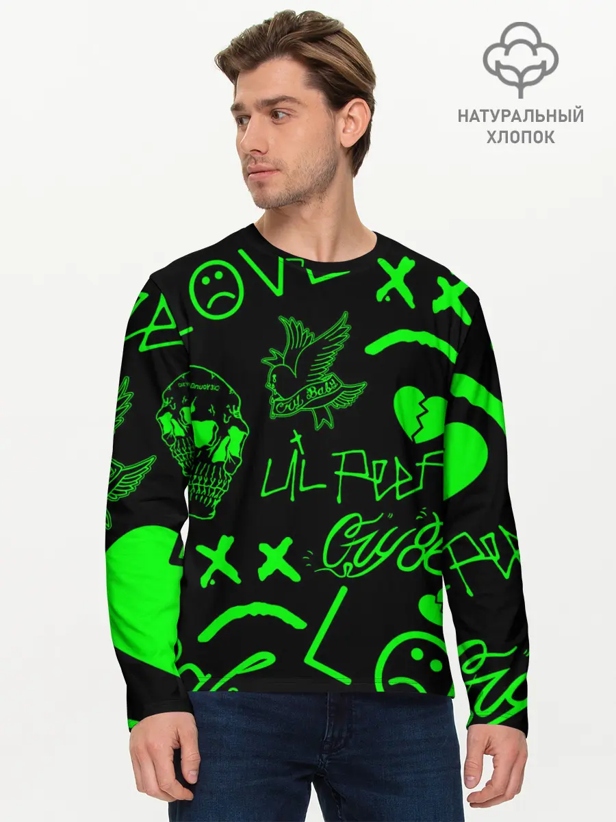 Мужской лонгслив базовый / Lil Peep (P007_P004ooo2054767, P004ooo2054767)
