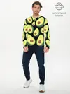 Мужской лонгслив базовый / Авокадо паттерн (P007_P004ooo2056075, P004ooo2056075)