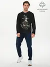 Мужской лонгслив базовый / якорь с компасом и цветами (P007_P004ooo2055629, P004ooo2055629)