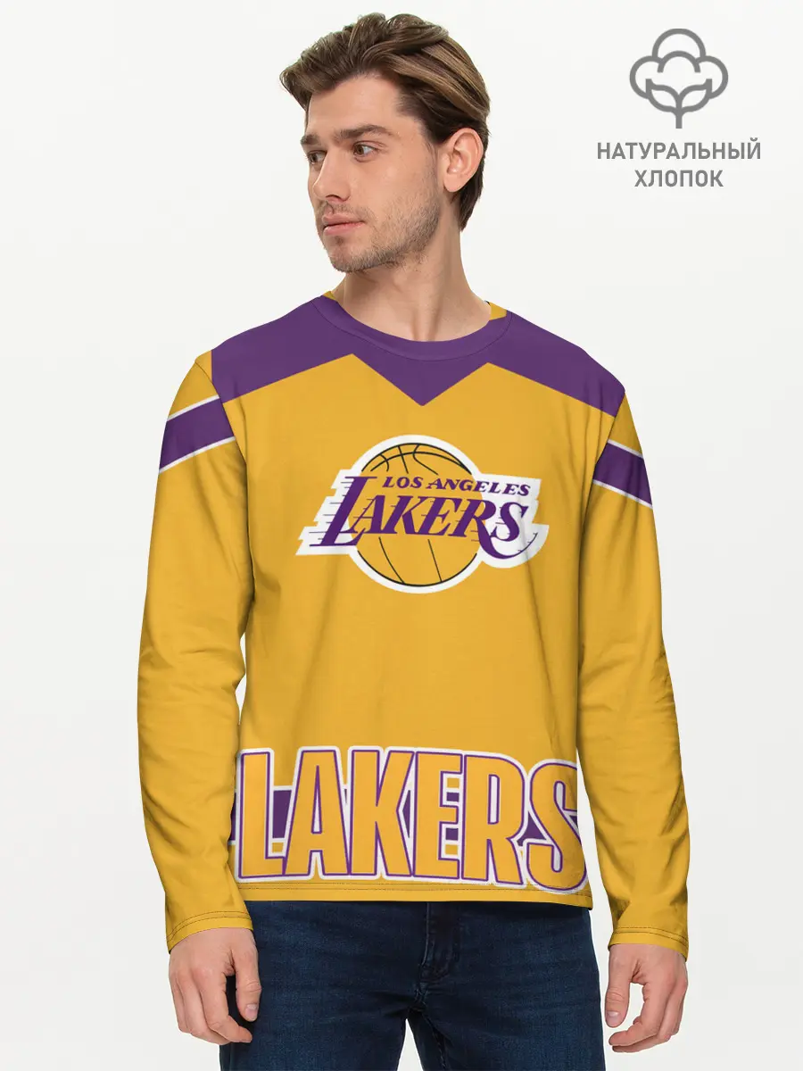 Мужской лонгслив базовый / Los Angeles Lakers (P007_P004ooo2058883, P004ooo2058883)