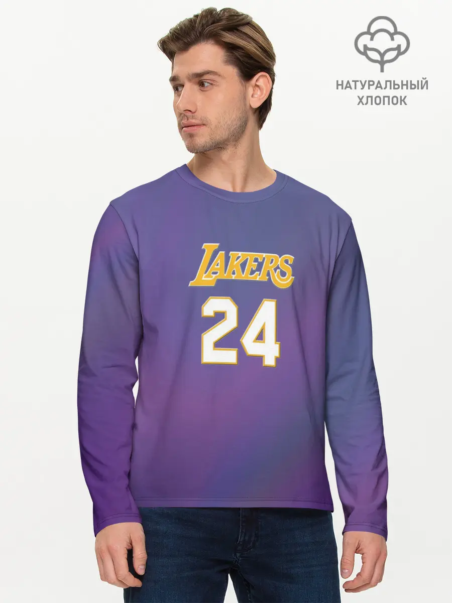 Мужской лонгслив базовый / Los Angeles Lakers / Kobe Brya (P007_P004ooo2059063, P004ooo2059063)