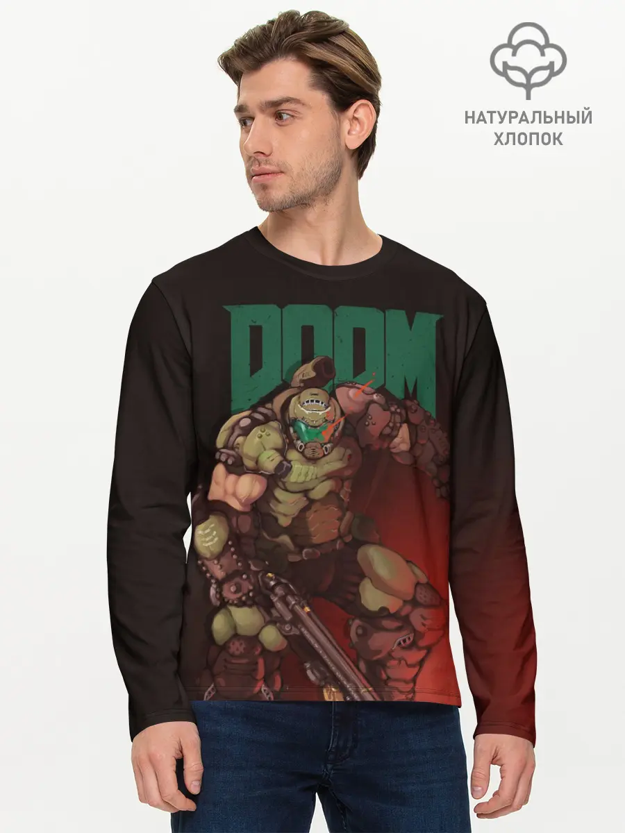 Мужской лонгслив базовый / Doom (P007_P004ooo2059281, P004ooo2059281)