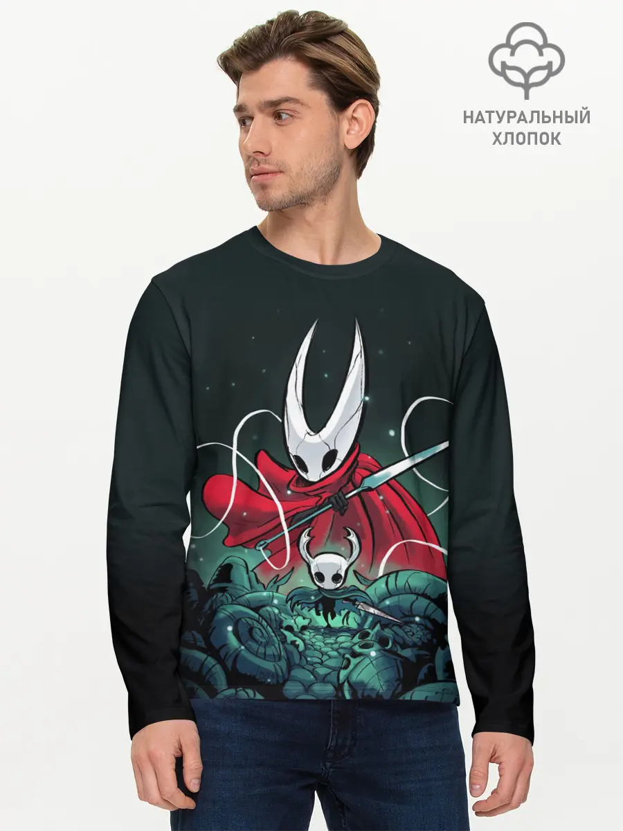 Мужской лонгслив базовый / Hollow Knight (P007_P004ooo2058275, P004ooo2058275)