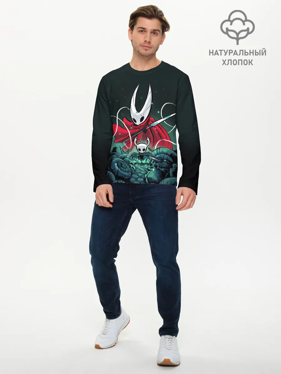 Мужской лонгслив базовый / Hollow Knight (P007_P004ooo2058275, P004ooo2058275)