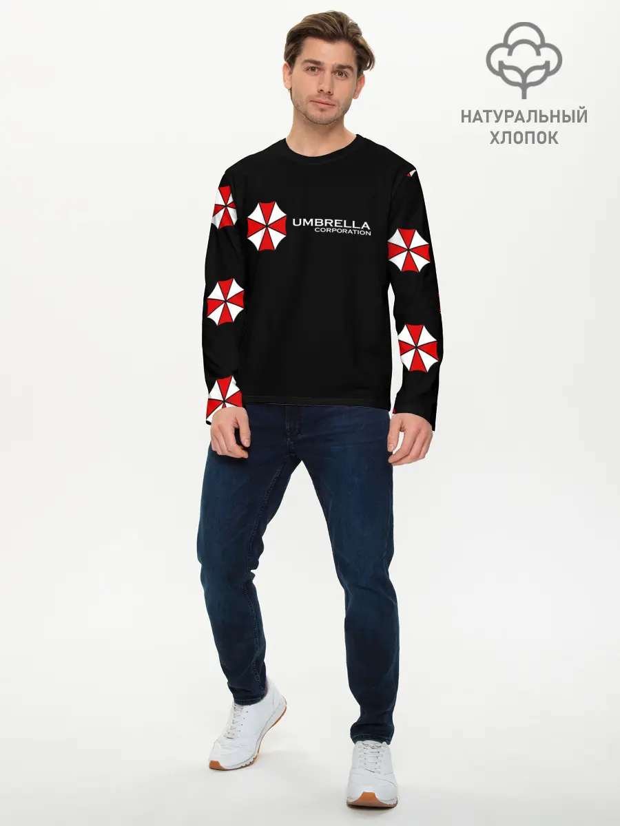 Мужской лонгслив базовый / Umbrella Corporation (P007_P004ooo2061043, P004ooo2061043)