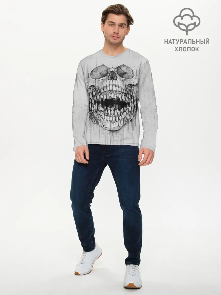 Мужской лонгслив базовый / Dentist skull (P007_P004ooo2062215, P004ooo2062215)
