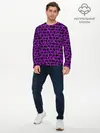 Мужской лонгслив базовый / Неоновые коты (P007_P004ooo2062471, P004ooo2062471)