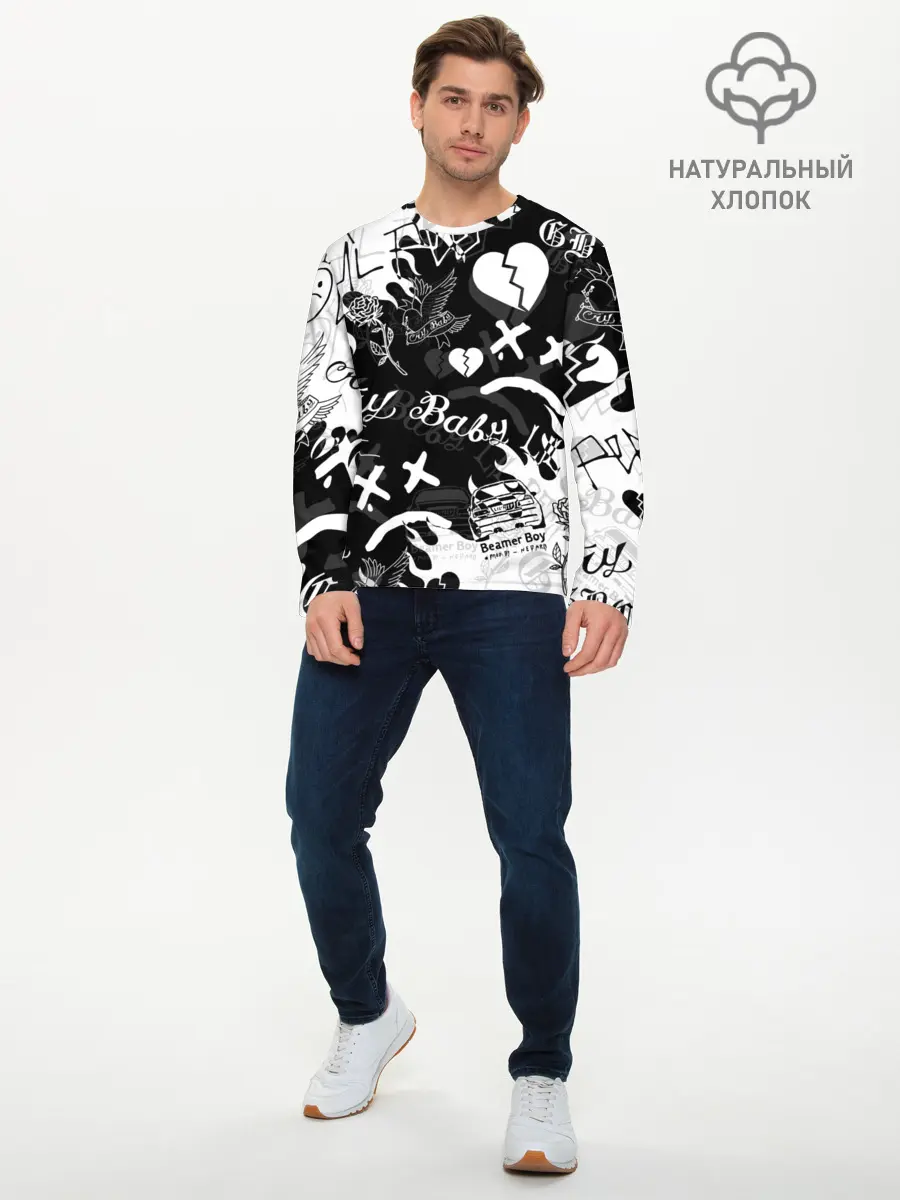 Мужской лонгслив базовый / LIL PEEP (P007_P004ooo2062697, P004ooo2062697)