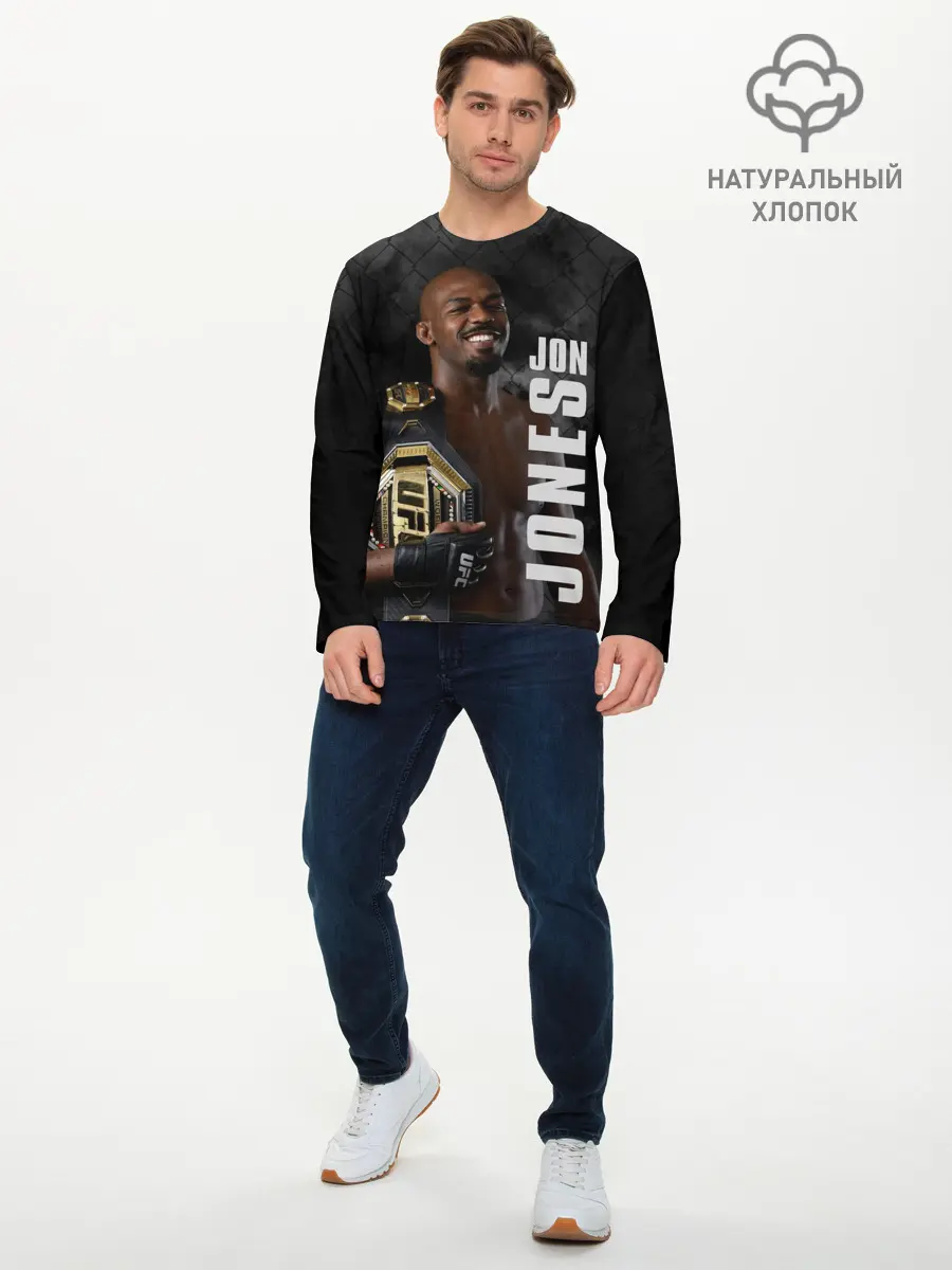 Мужской лонгслив базовый / Jon Jones / Джон Джонс (P007_P004ooo2065733, P004ooo2065733)