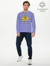Мужской лонгслив базовый / Тельняшка ВМФ (P007_P004ooo2064537, P004ooo2064537)