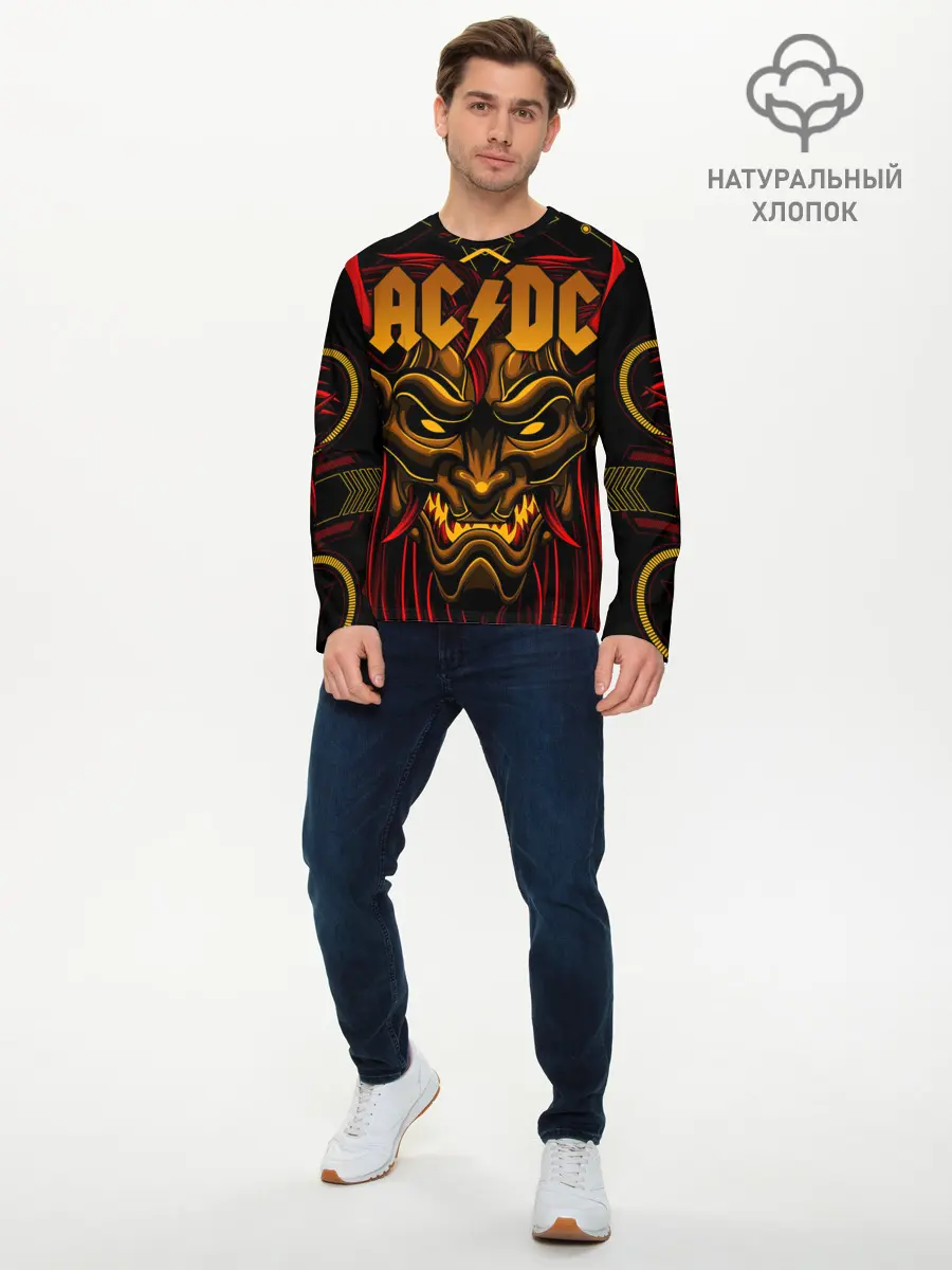 Мужской лонгслив базовый / AC/DC (P007_P004ooo2068855, P004ooo2068855)