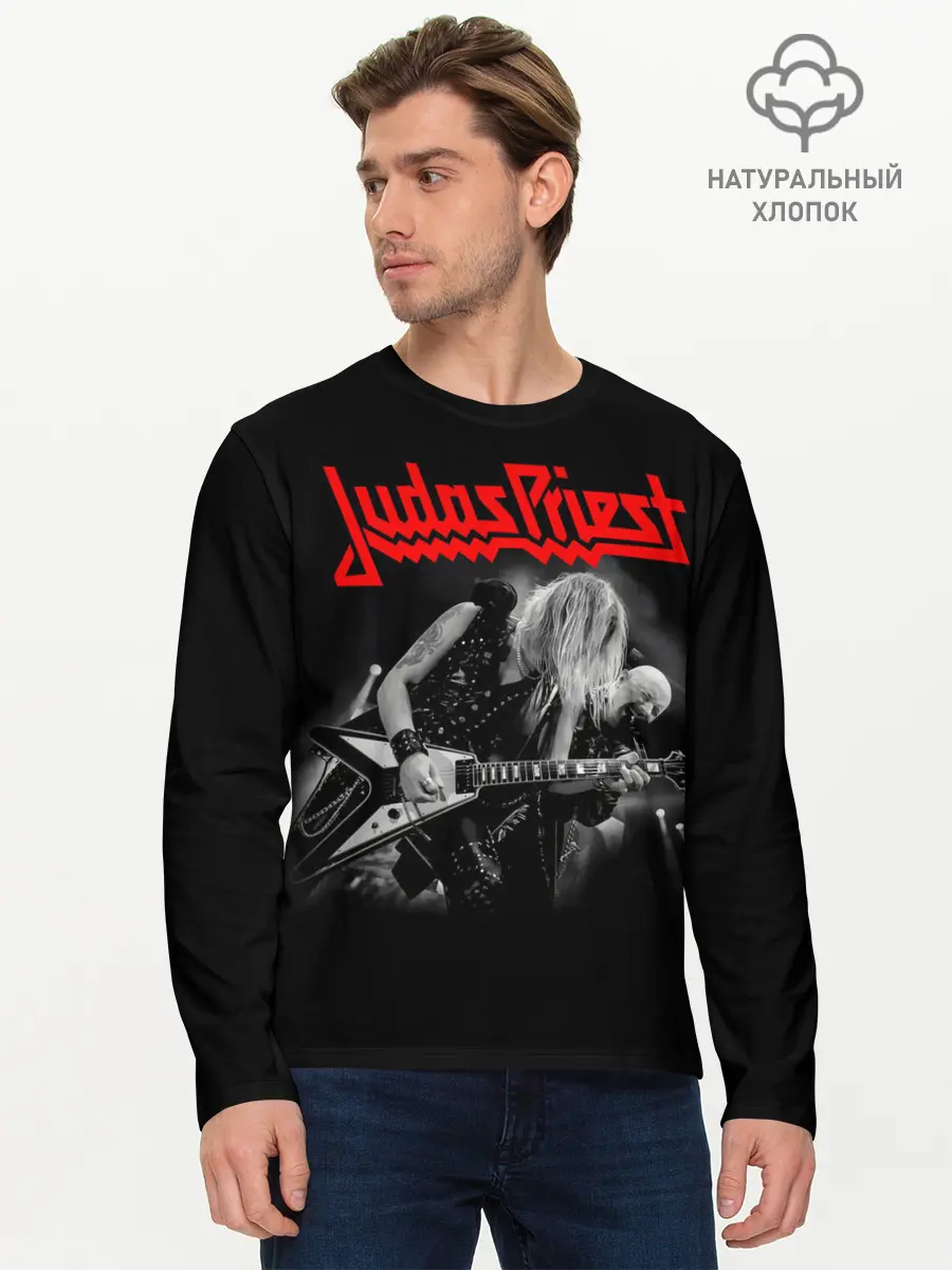 Мужской лонгслив базовый / JUDAS PRIEST. (P007_P004ooo2069281, P004ooo2069281)