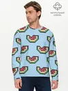 Мужской лонгслив базовый / Пиксельный арбуз (P007_P004ooo2069473, P004ooo2069473)