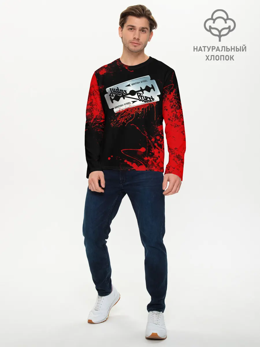 Мужской лонгслив базовый / JUDAS PRIEST. (P007_P004ooo2069521, P004ooo2069521)
