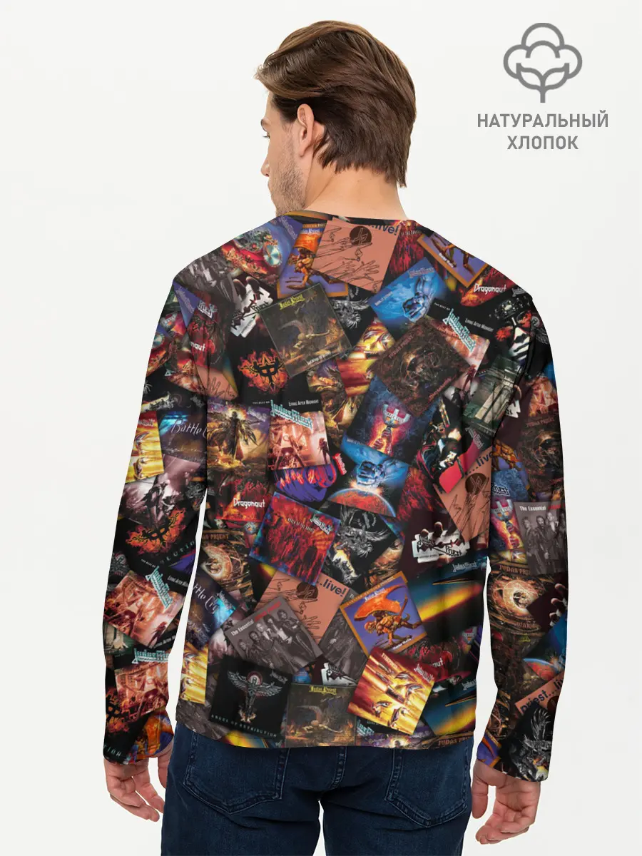 Мужской лонгслив базовый / Judas Priest Дискография (P007_P004ooo2069533, P004ooo2069533)