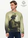 Мужской лонгслив базовый / Военный (P007_P004ooo2067963, P004ooo2067963)