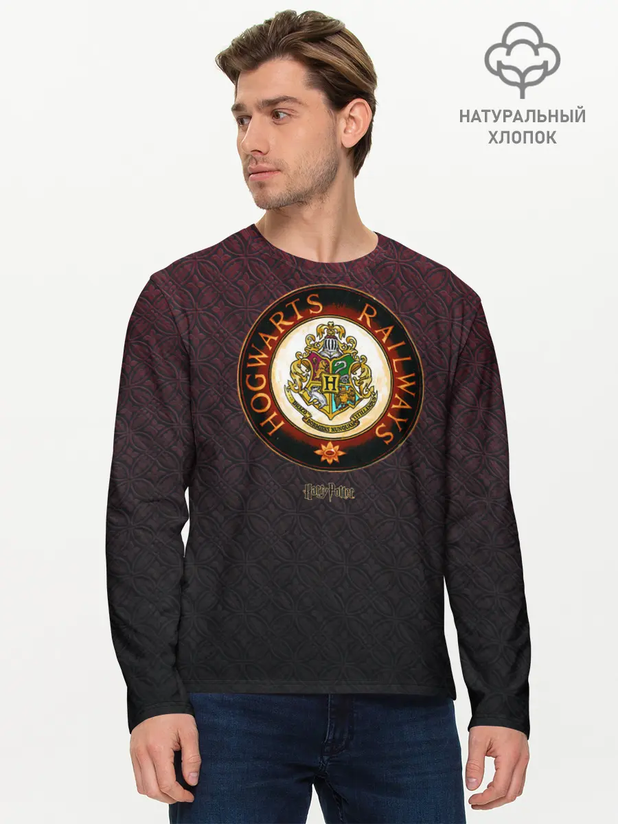 Мужской лонгслив базовый / Coat of Hogwarts (P007_P004ooo2070709, P004ooo2070709)