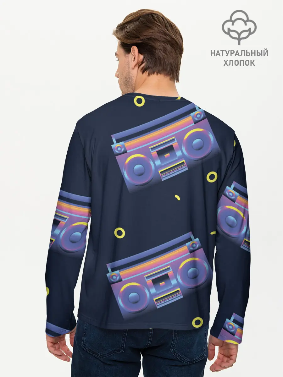 Мужской лонгслив базовый / Retro style (P007_P004ooo2069605, P004ooo2069605)