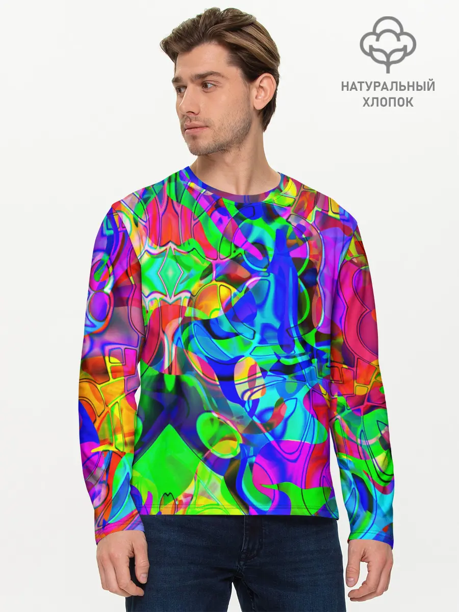 Мужской лонгслив базовый / НЕОНОВЫЕ КРАСКИ (P007_P004ooo2072267, P004ooo2072267)