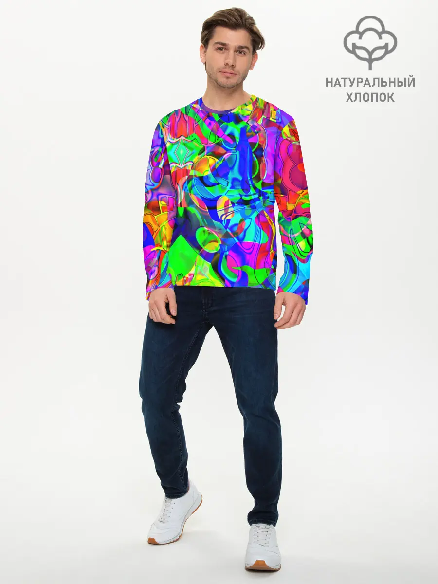 Мужской лонгслив базовый / НЕОНОВЫЕ КРАСКИ (P007_P004ooo2072267, P004ooo2072267)
