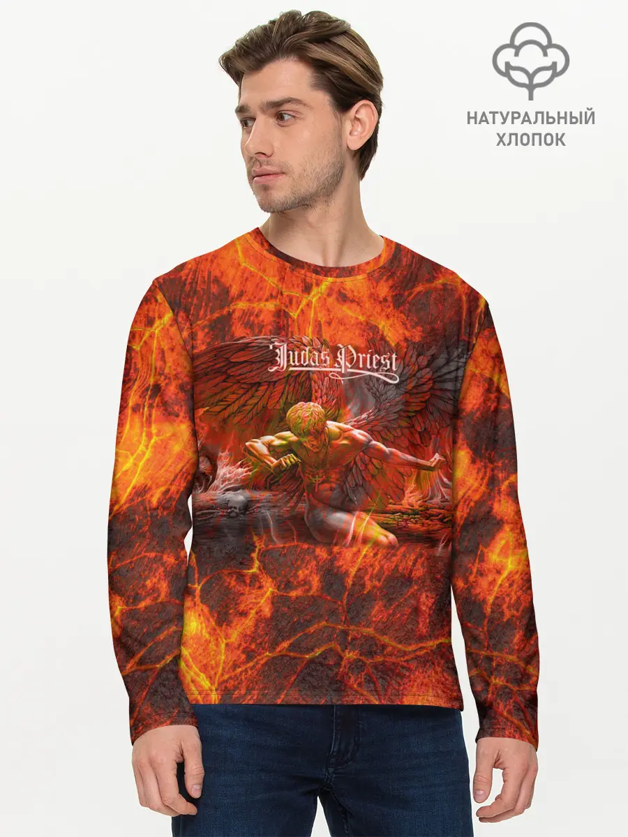 Мужской лонгслив базовый / Judas Priest (P007_P004ooo2072529, P004ooo2072529)