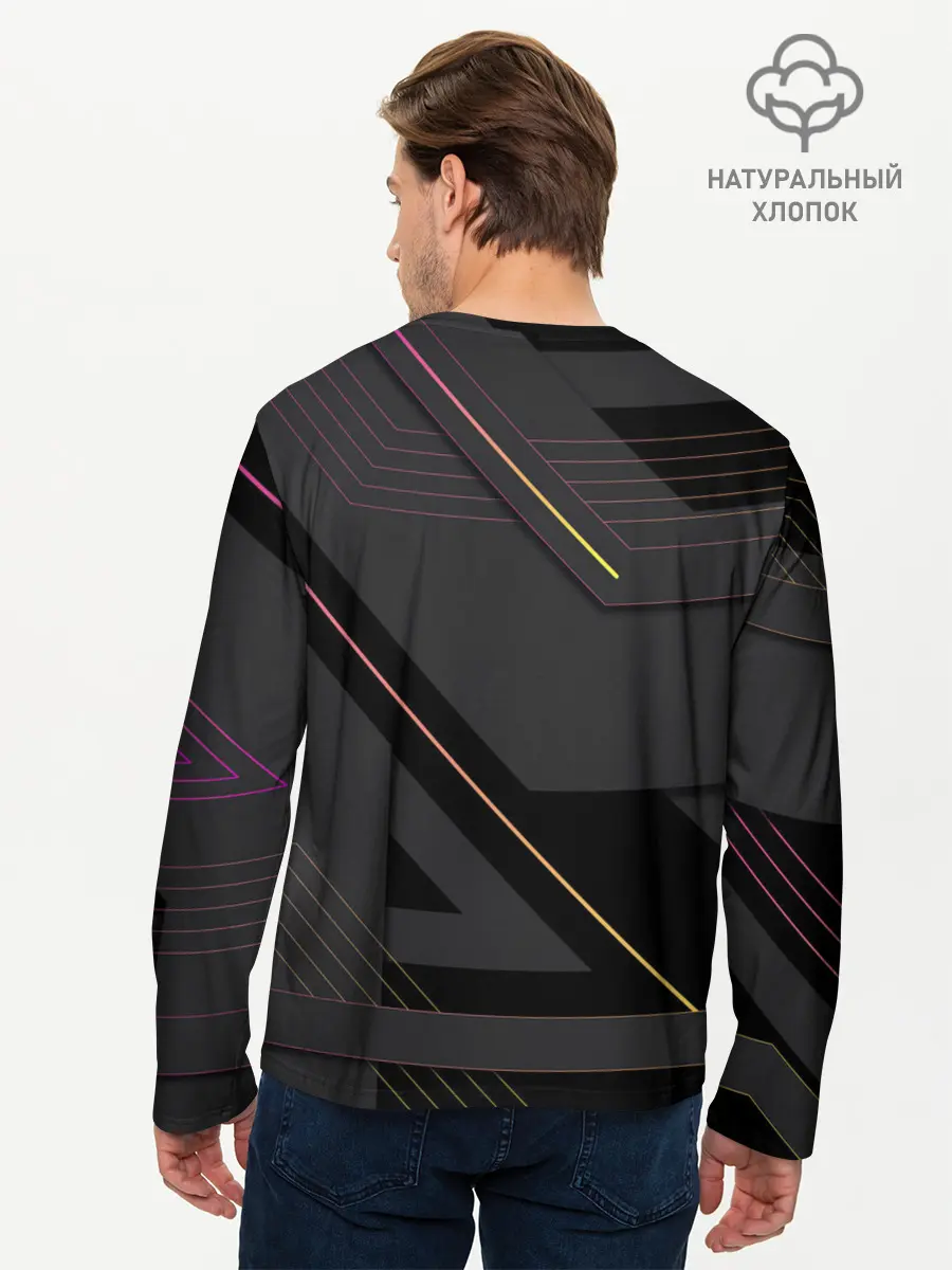 Мужской лонгслив базовый / Modern Geometry (P007_P004ooo2072733, P004ooo2072733)