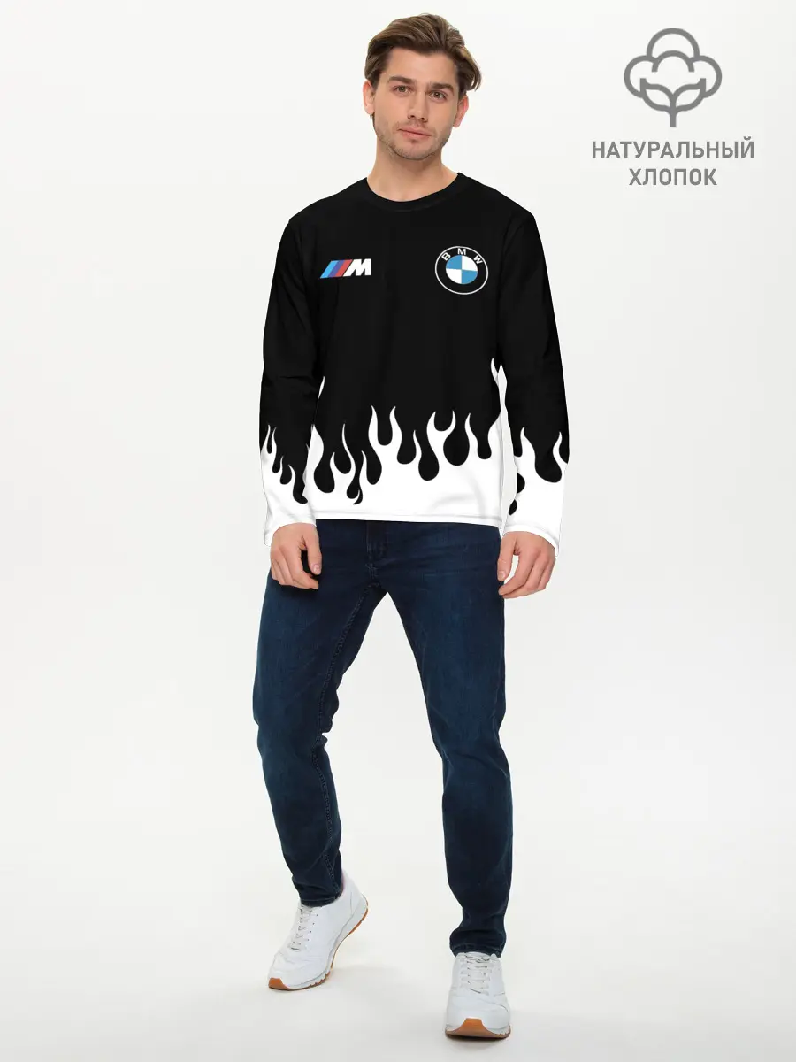 Мужской лонгслив базовый / BMW / БМВ (P007_P004ooo2070941, P004ooo2070941)