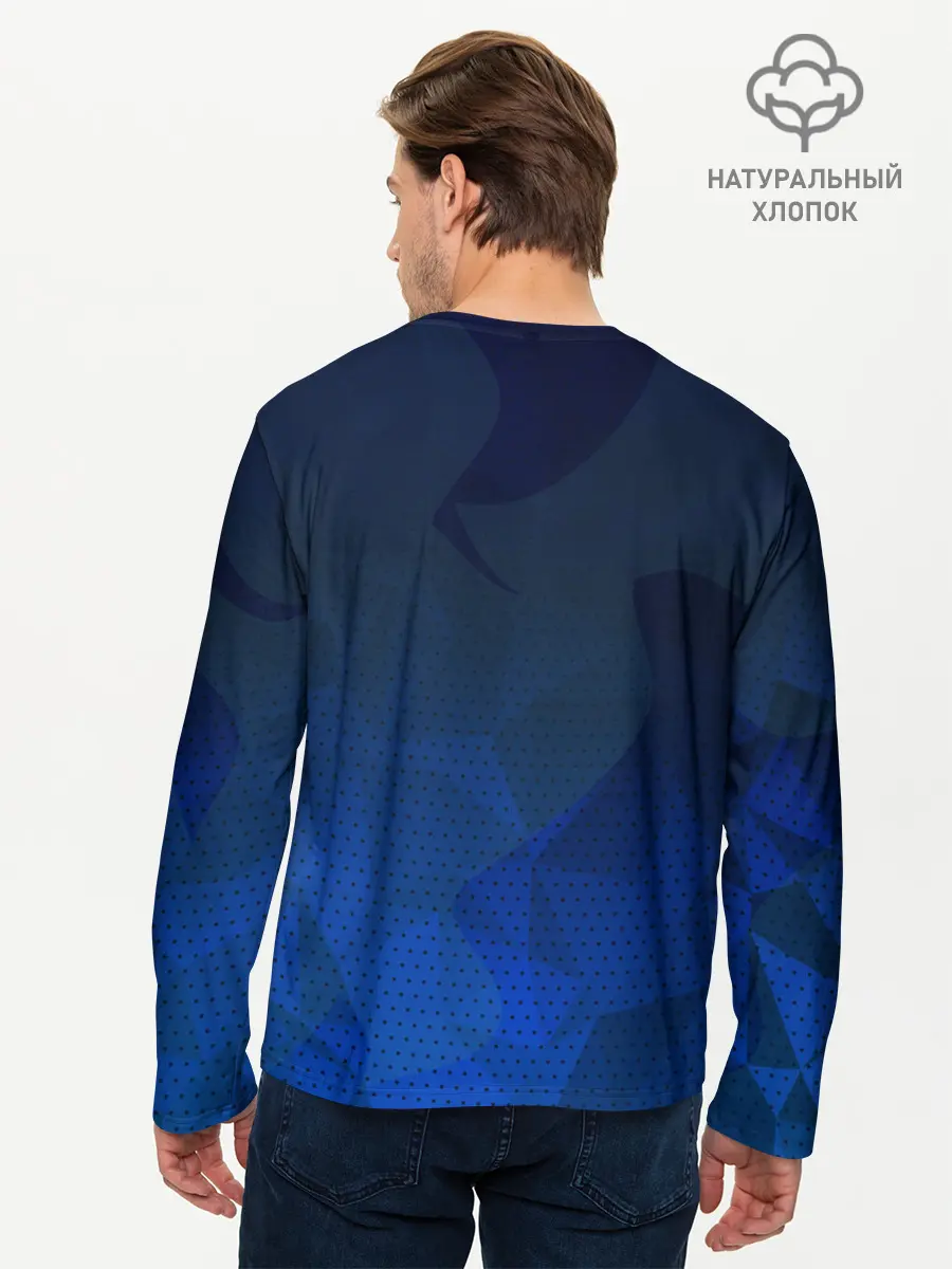Мужской лонгслив базовый / Blue Point (P007_P004ooo2073815, P004ooo2073815)