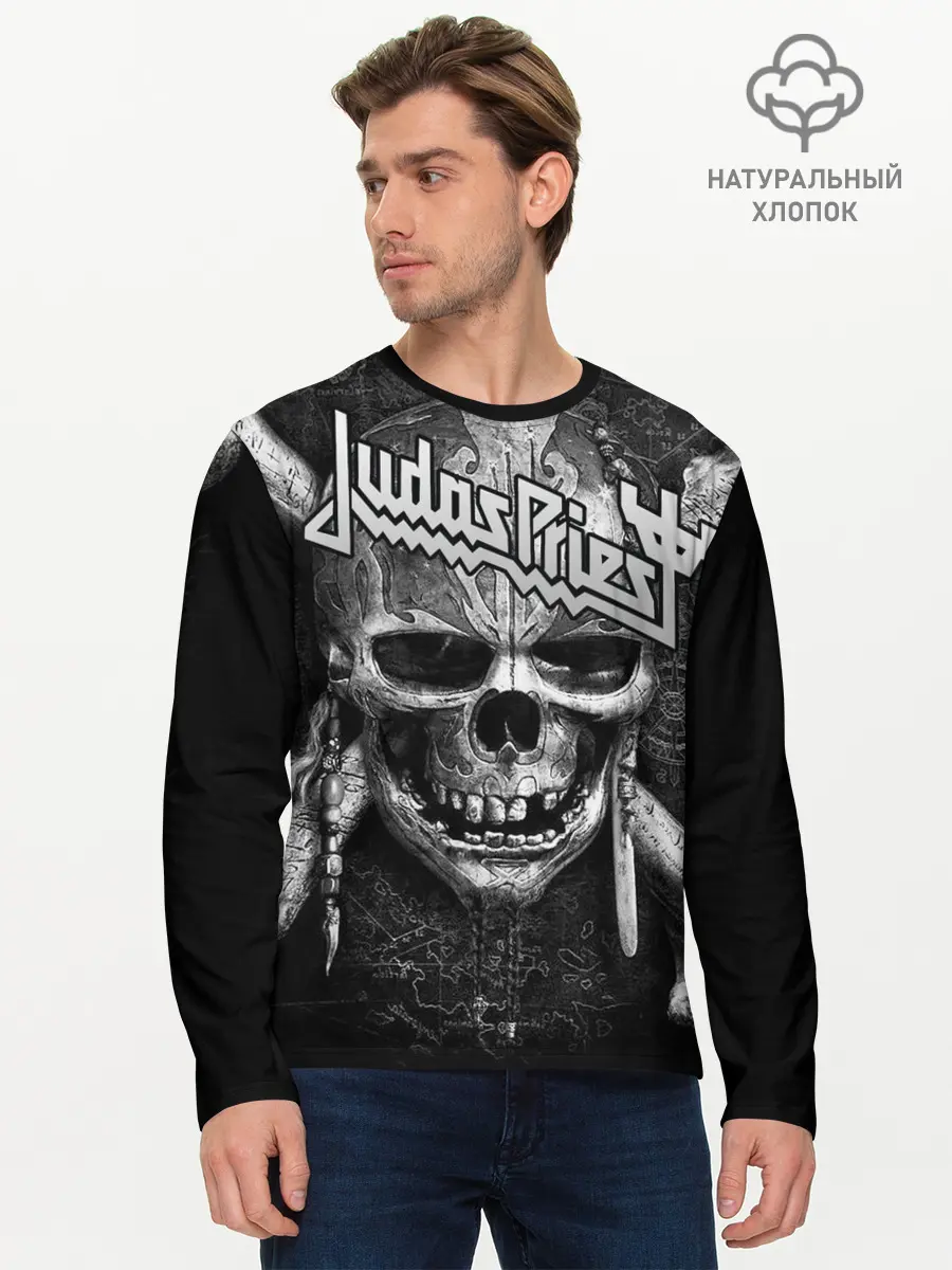 Мужской лонгслив базовый / Judas Priest (P007_P004ooo2077275, P004ooo2077275)