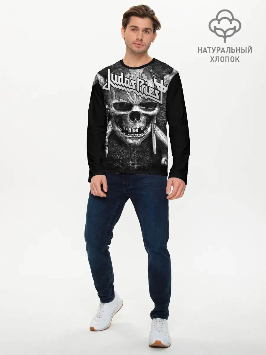 Мужской лонгслив базовый / Judas Priest (P007_P004ooo2077275, P004ooo2077275)