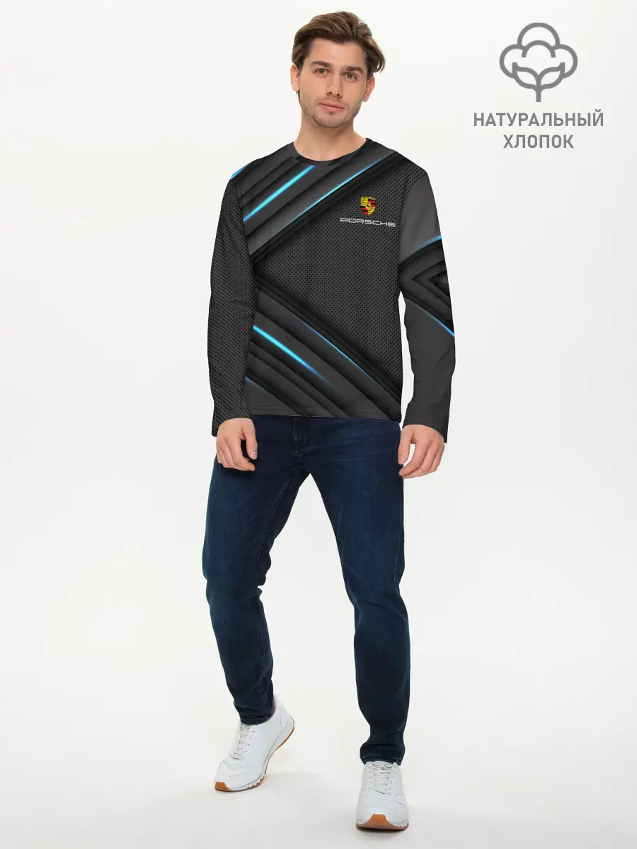 Мужской лонгслив базовый / PORSCHE | ПОРШЕ (P007_P004ooo2080999, P004ooo2080999)
